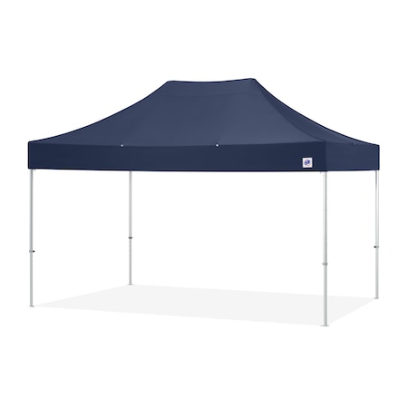 E-Z Up TAA Compliant Endeavor Shelter, 10' W x 15' L, Gray Aluminum Frame, Navy Blue Vented Top END3A15VTKMCNB